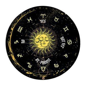 Dowsing divinations Mat Pad mặt trời mô hình mặt trăng Chiêm Tinh con lắc biểu đồ Mat cân bằng Thiền Định trang trí tarots Pad