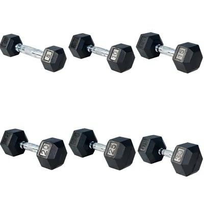 Rising - Rubber Hex Dumbbell(5-30lbs)(DB001)(Per Piece)(Dumbbells)(Crossfits)