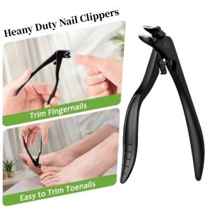 PLNBFG Large Opening Nail Clippers Heany Duty Lock Buckle Toenail Clippers Stainless Steel Nail Trimmers For Thick Nail