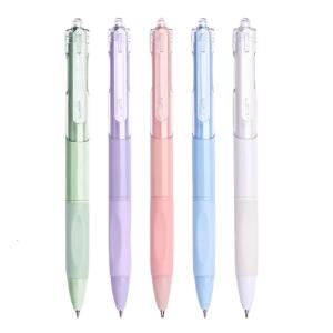 5 Pcs Retractable Black Ink Pen Aesthetic Gel Pen 0.5mm Neutral Pen Pressing Pen Gel Ink Pen Stationery Pen for Writing