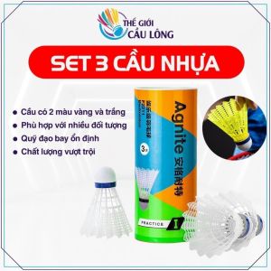 Combo 3 quả cầu nhựa Shuttlecock  chính hãng siêu bền nhẹ đường bay ổn định Vuadienmay