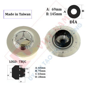 Logo chụp mâm ốp lazang bánh xe ô tô Maybach AL6001-T6 chất liệu hợp kim nhôm cao cấp