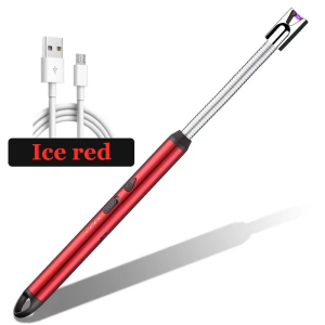 USB Rechargeable Electric Candle Lighter Arc Lighter Windproof Flameless Lighter Gas Stove Lighters Rechargeable Flameless Lighters Hose Torch Electric Arc Lighter Rechargeable BBQ LED USB Charging Lighter