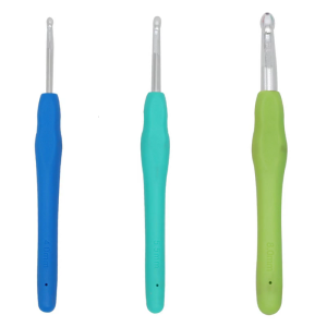 3/13Pcs Silicone Handle Crochet Hook Set Ergonomic Grip Aluminium Crochet Hook for Knitting Crocheting Project