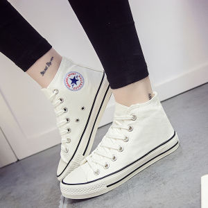 Classic High-Top Canvas Shoes For Men And Women Couple Style Versatile Flat-Soled Student Shoes Korean Style Trendy Large Size 47