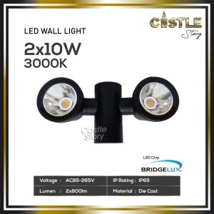 LED Outdoor Wall Light Die-Cast Material Wall Light Weatherproof Wall Light IP55 Garden Light 3000k