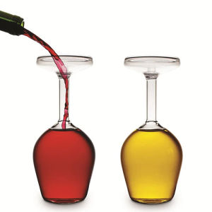 [Sirola] Sáng Tạo lộn ngược cốc rượu cốc vui bên thủy tinh đám cưới sáo cao thủy tinh borosilicate đảo ngược ly rượu