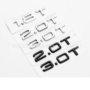 Applicable to Audi A3A4A5A6A7Q3Q5Q7 car logo car sticker displacement label 2.0T 1.8T 3.0T car logo