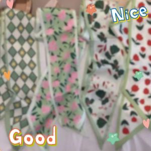 the vivid green silk scarf for women twilly scarf for bags handle Silk scarves and accessories SP0433