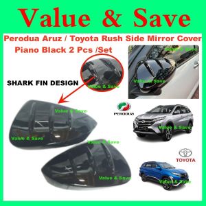 Perodua Aruz Toyota Rush Side Mirror Cover Sportivo Exterior Car Accessories Glossy Black / Carbon Fiber 2pcs/set Garnish Protect