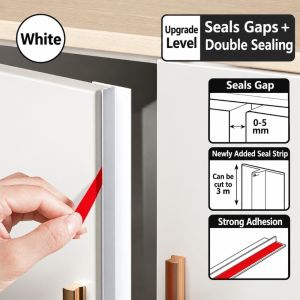 MYTHIS 2.8M Cabinet Door Dust Strips TPE Self-Adhesive Seal Strip Gap Filling Strip Insect-proof