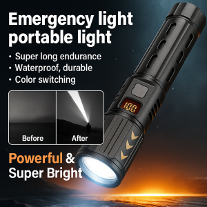 Zoomable Bright White Light Flashlight for All Seasons Outdoor Enthusiasts Adults Hiking Cycling Climbing High Lumen Fluorescent Brightness