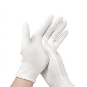 12pcs Cotton White Gloves High-Stretch Ceremonial Etiquette Gloves