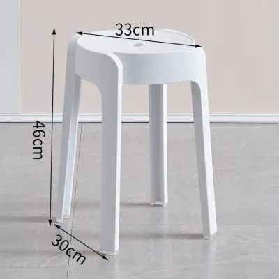 IAKE Stool Chair Plastic Stool Stack Dining Chair Kerusi Makan Plastic Chair Stool Portable Chair Cafe PP Stool Living Room Storage Chair 塑料凳子