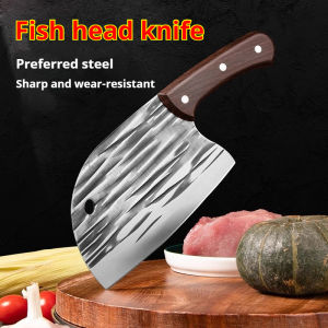Forged Kitchen Knife Household Stainless Steel Fish Killing Knife Round-Head Sharp Vegetable & Meat Cutting Knife厨师专用刀