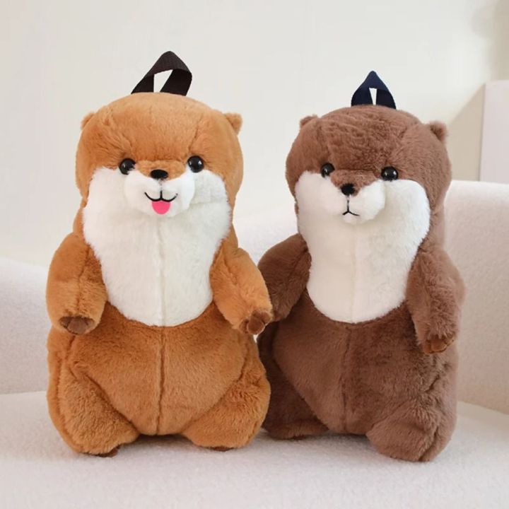 XUECHUANGYING Cute Animals Sea Otter Plush Backpack Stuffed Doll ...