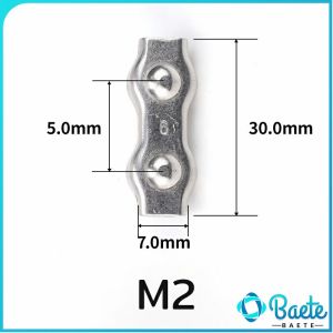 Baete Stainless Steel Wire Clip Wire Rope Clamp Double Clamp Cable Clip M2 M3 M4
