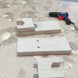 Wooden Hot Glue Rack DIY Hot Glue Support Stand For Craft Diy Project Work