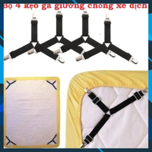 (HỎA TỐC) - Bộ 4 Kẹp ga trải giường chống xê dịch cố định và giữ phẳng drap ga phủ giường (Giao mầu ngẫu nhiên)
