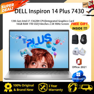 【1 Year Warranty】DELL Inspiron 14 Plus 7430 Laptop/DELL Laptop 13 Generation Core i5-13420H/i7-13620H 16GB RAM DDR5 1TB SSD Notebook 2.5K 90Hz Screen/100% sRGB DELL Inspiron Plus 14 DELL Netbook Computer PC