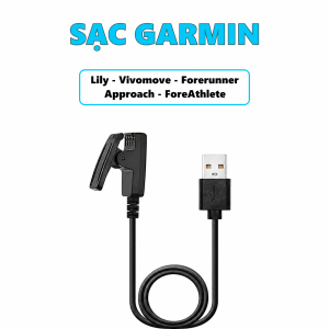 Bộ sạc cho đồng hồ Garmin Lily Approach Forerunner Vivomove ForeAthlete... - Hàng mới bóc máy