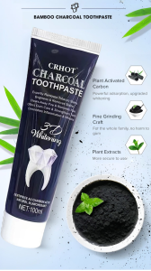 biaozhen Activated carbon toothpaste Bamboo charcoal crystal removes tooth stains and freshens breath