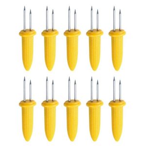 ZSDN MALL 10/30/50 pcs Stainless Steel Sweetcorn Fruit Forks Home Corn On the Cob Kitchen Gadget Corn Holder Grilling Fork BBQ Prong Set Corn Skewer