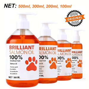 Human-Grade Salmon Oil (500ml 300ml 200ml 100ml) for Dogs & Cats Omega 3 Fatty Acids Supplement for Optimal Health & Nutrition2026