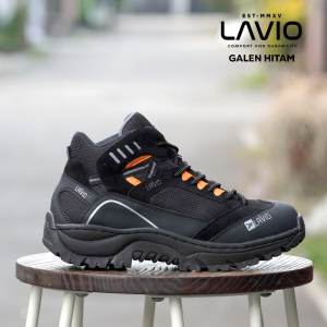 Sepatu Safety Boots Hiking SIZE JUMBO 44 -46 Lavio Galen Suede ujung besi Anti Slip Terlaris