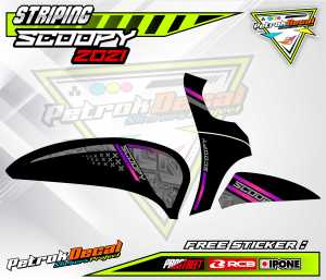 STRIPING VARIASI HONDA SCOOPY 2021 / STICKER LIST MOTOR SCOOPY 2021