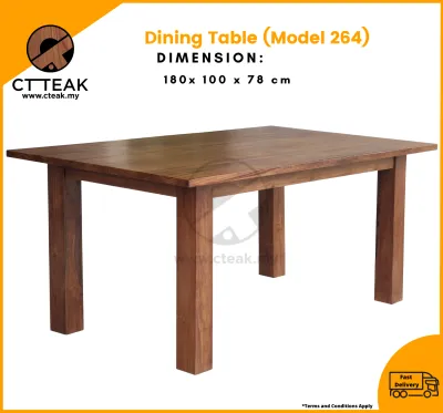 CT Teak Furniture Jati / Teak Wood Dining Table (Model 264)