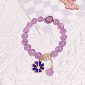 Crystal Bracelet Colorful Daisy ✨ 简约花朵水晶手链 Gelang Tangan Rantai Tangan Manik Kristal Comel Fashion Women Korean Flower Chain