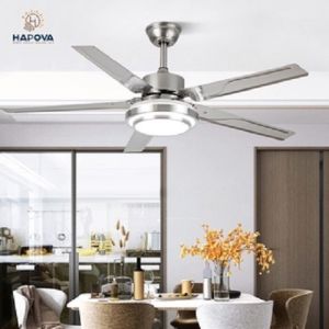 Quạt trần đèn hợp kim HAPOVA DORIS 8047 động cơ 6 số + Tặng kèm điều khiển từ xa