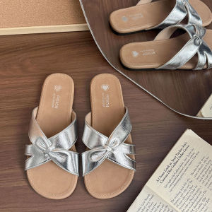 [FreeShipping] Womens summer outdoor slippers new style to match skirts retro soft flat-soled beach shoes
