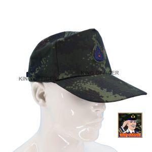 หมวกฝึกกองทัพบก พรางเข้ม หมวกกองทัพบก ทบ แบบใหม่ หมวกทหารบก สูงสำหรับการเผยแพร่ หมวกทำงานบนสายปรับขนาดได้