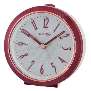 100% ORIGINAL SEIKO Quiet Sweep Analogue Light Snooze Beep Alarm Clock QHE180 (QHE180R QHE180S) [Jam Loceng]