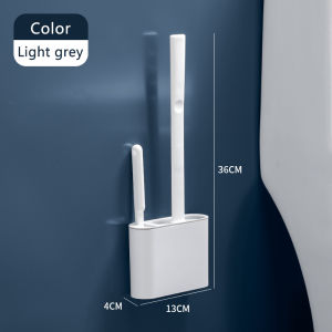 MANUYAMA Toilet Brush Cleaning Efficient Toilet Bowl Cleaner Silicone Bathroom Brush With Holder