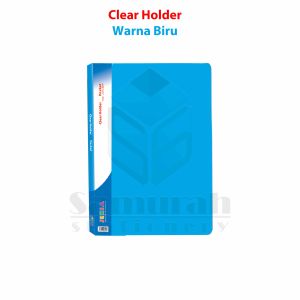 Map Clear Holder 60 Pocket Polos Folio Jenia / Album Plastik isi 60 lembar Kantong Bening / Map Katalog List Harga Warna Merah Biru Kuning Hijau HItam