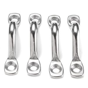 SPUNO Durable Stainless Steel Marine Plate Water Sports Racing Boats Saddle Clip Handle Doorknob Staple Ring Hook Wire Eye Straps
