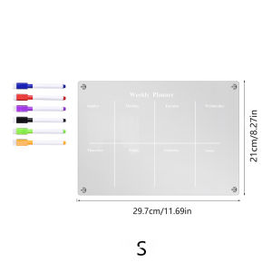 Acrylic Calendar Board Planner Schedule Fridge Magnet Dry Erase Board for Home School Office