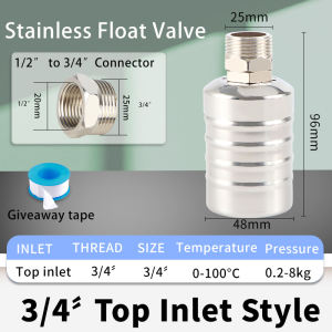 304 Stainless Steel Float Valve Automatic Water Level Control Valve Auto Shut Off Ball Mini Float Valve for Water Tank
