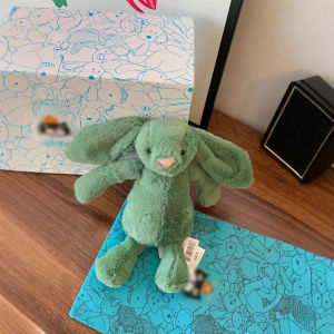 [Original with Blue Dust Bag] jellycat Christmas New Shy Green Bugs Bunny Ivy Color Rabbit Plush Toy Comfort