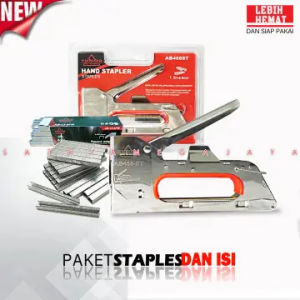 Staples Tembak R23 Paket + Isi 5000pcs Gun Tacker Stapler Staples Perekat Powerfull YUKIDO