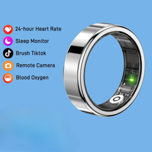 2025 Smart Ring for Men & Women 24/7 HR/Blood Oxygen Tracking Bluetooth Connectivity 10+ Sport Modes IP68 Waterproof Sleep/Stress Tracker Compatible with iOS & Android