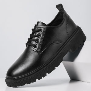 【Ready Stock】2024 NEW Durable Leather Black Shoes for Men Glossy Shiny Wet Look Lace-up shoes Shoes For Men Mens Leather Casual Shoes
