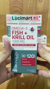 Omega-3 Krill Oil Fish Bronson hũ 120 viên [Hàng Mỹ - ✔ Hỗ trợ timmạch. ✔ Cải thiện não bộ. ✔ Tăng cường hệ xương khớp.