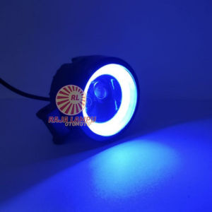 Lampu tembak sorot Bulat LED 4D HI LOW 2LED CWL 2 mata lensa