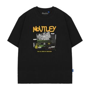 Moutley Kaos Pria Lengan Pendek Oversized Fit Katun Nothing Really Mattress OL-M150125