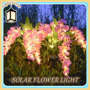 Solar Garden Path Light Led Outdoor Patio Yard Decorative Waterproof Wisteria Stake Lamp
