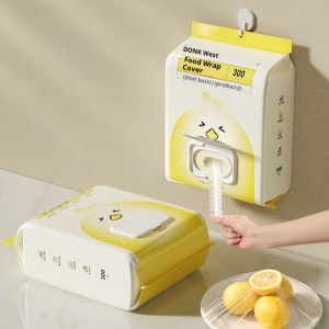 STAR FRUIT⭐ 300pcs Wall-Hanging Reusable Food Cover with Stretchy Elastic Band Waterproof and Dust-Proof Kitchen Storage Solution for Bowls Plates Fruits and More